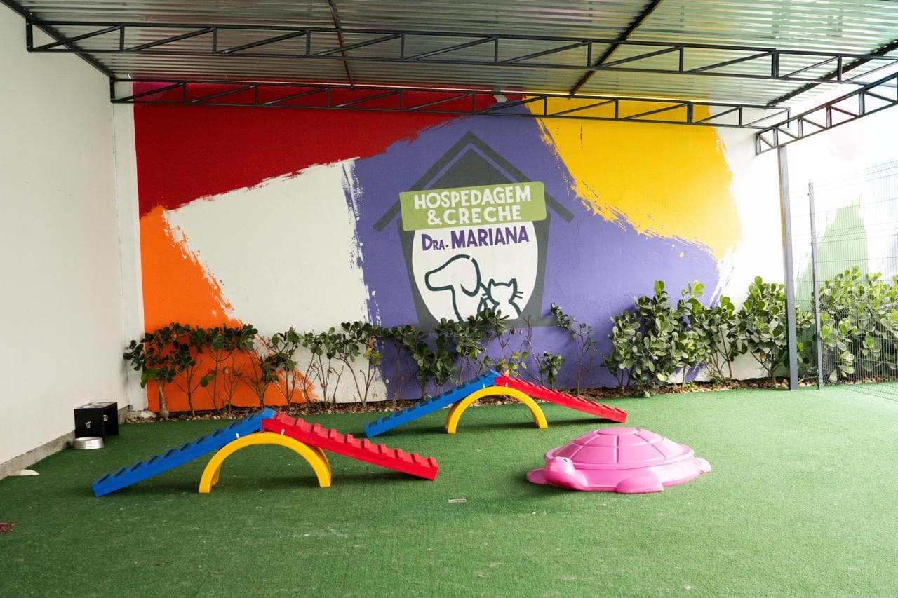 Área de recreação do hotel e creche para cachorros em Palhoça